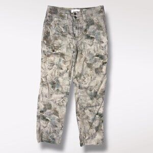 Anthropologie Wanderer Cargo Pants Camo Tie Dye Green Blue 27P